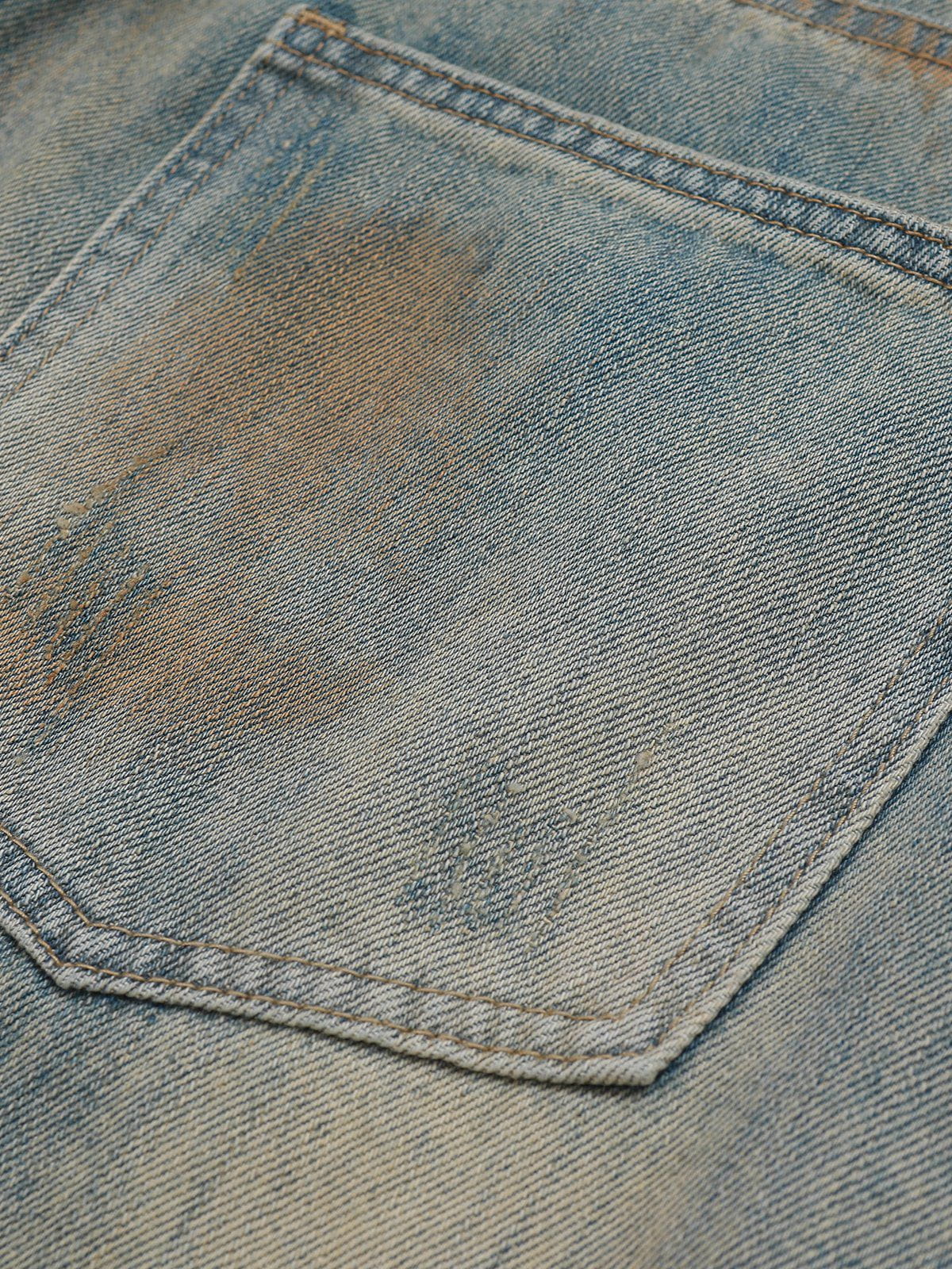 Aelfric Eden Mud Dyeing Distressed Jeans