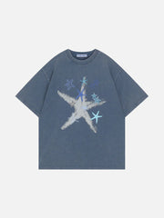 Aelfric Eden Starfish Print Washed Tee