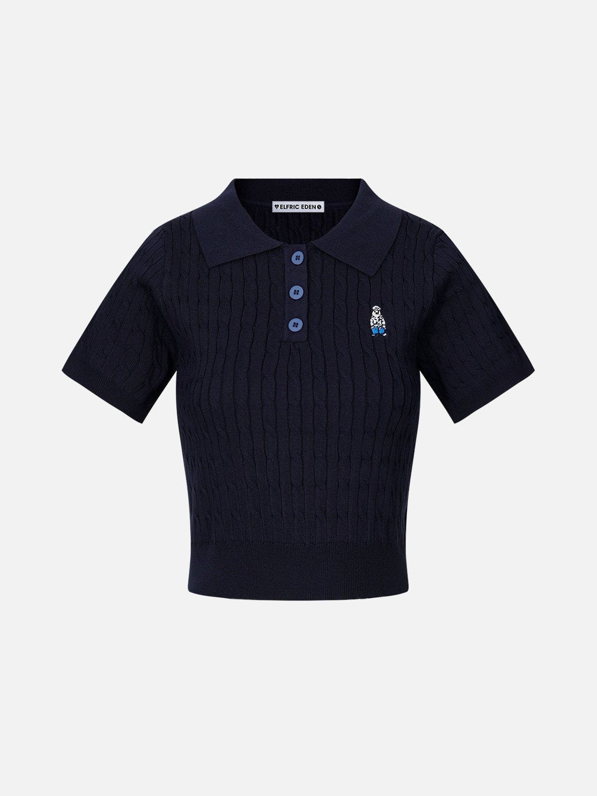 Aelfric Eden Cartoon Embroidery Polo Tee