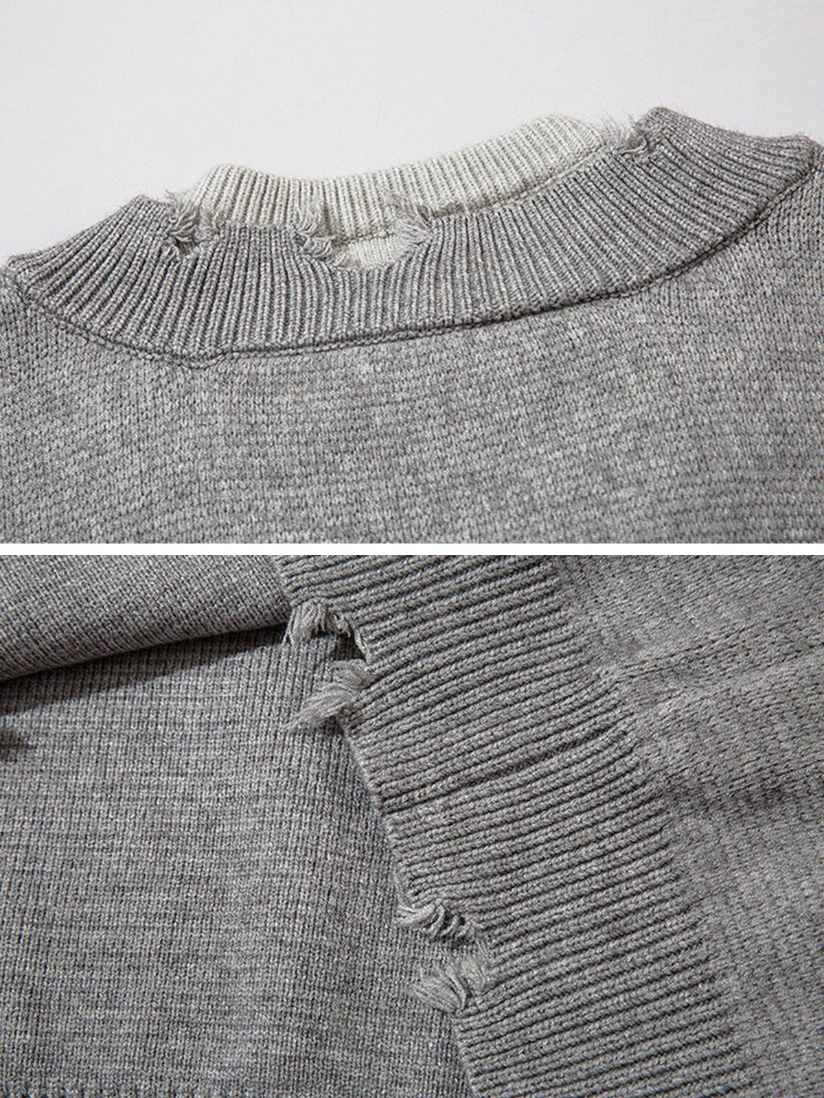 Aelfric Eden Retro Preppy Faux Two-Piece Sweater