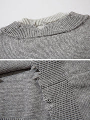 Aelfric Eden Retro Preppy Faux Two-Piece Sweater