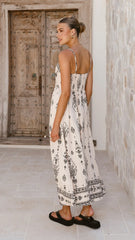 Samara Maxi Dress - Cream/Black