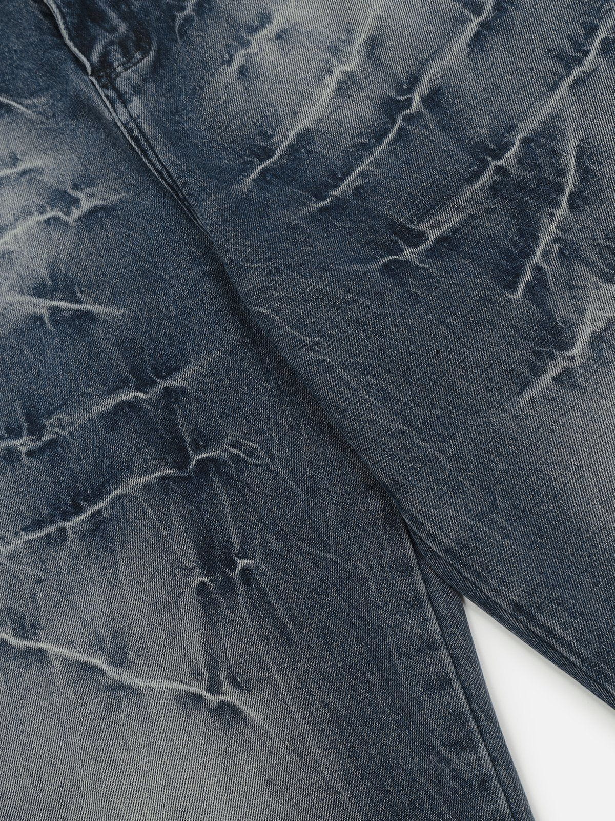 Aelfric Eden Washed Lightning Print Loose Jeans