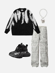 Aelfric Eden Irregular Color Blocking Sweater