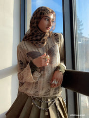Aelfric Eden Embroidery Butterfly Cut-Out Sweater