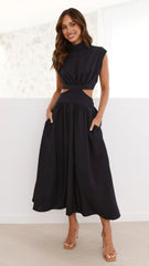 Maddison Midi Dress - Black