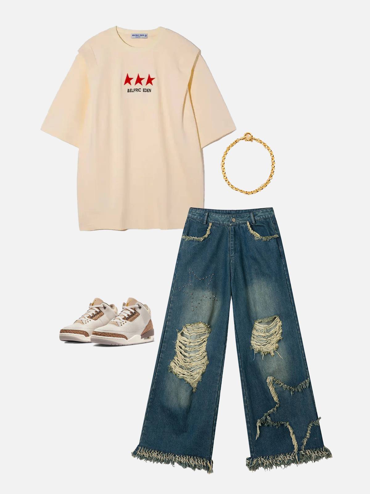 Aelfric Eden Love & Peace Double Shoulder Tee