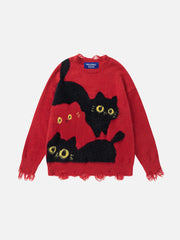 Aelfric Eden Color Blocking Cat Sweater