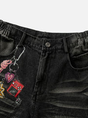 Aelfric Eden Plaid Washed Print Loose Jeans
