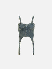 Aelfric Eden Bandage Hem Denim Cami Top