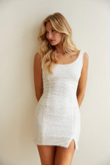 Crystal Sequin Bodycon Mini Dress