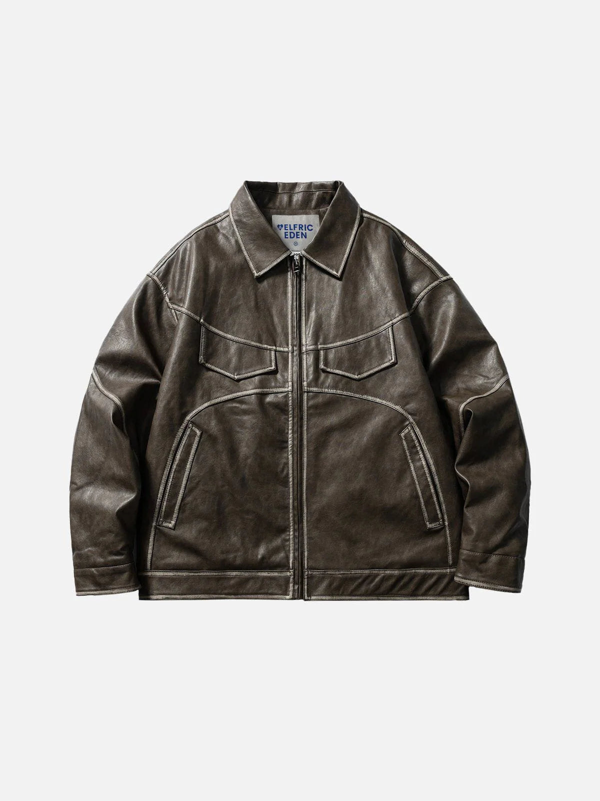 Aelfric Eden Pocket Patchwork Faux Leather Jacket