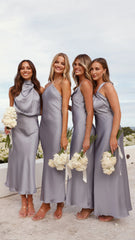 Willow Maxi Dress - Steel Blue