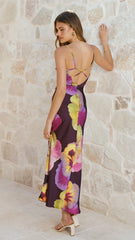 Helenie Maxi Dress - Purple/Yellow Floral