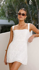 Nadalia Mini Dress - White Lace