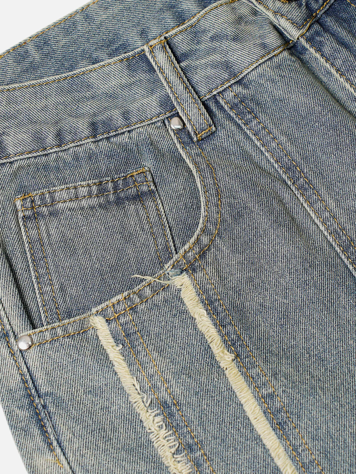 Aelfric Eden Fringe Distressed Washed Jeans