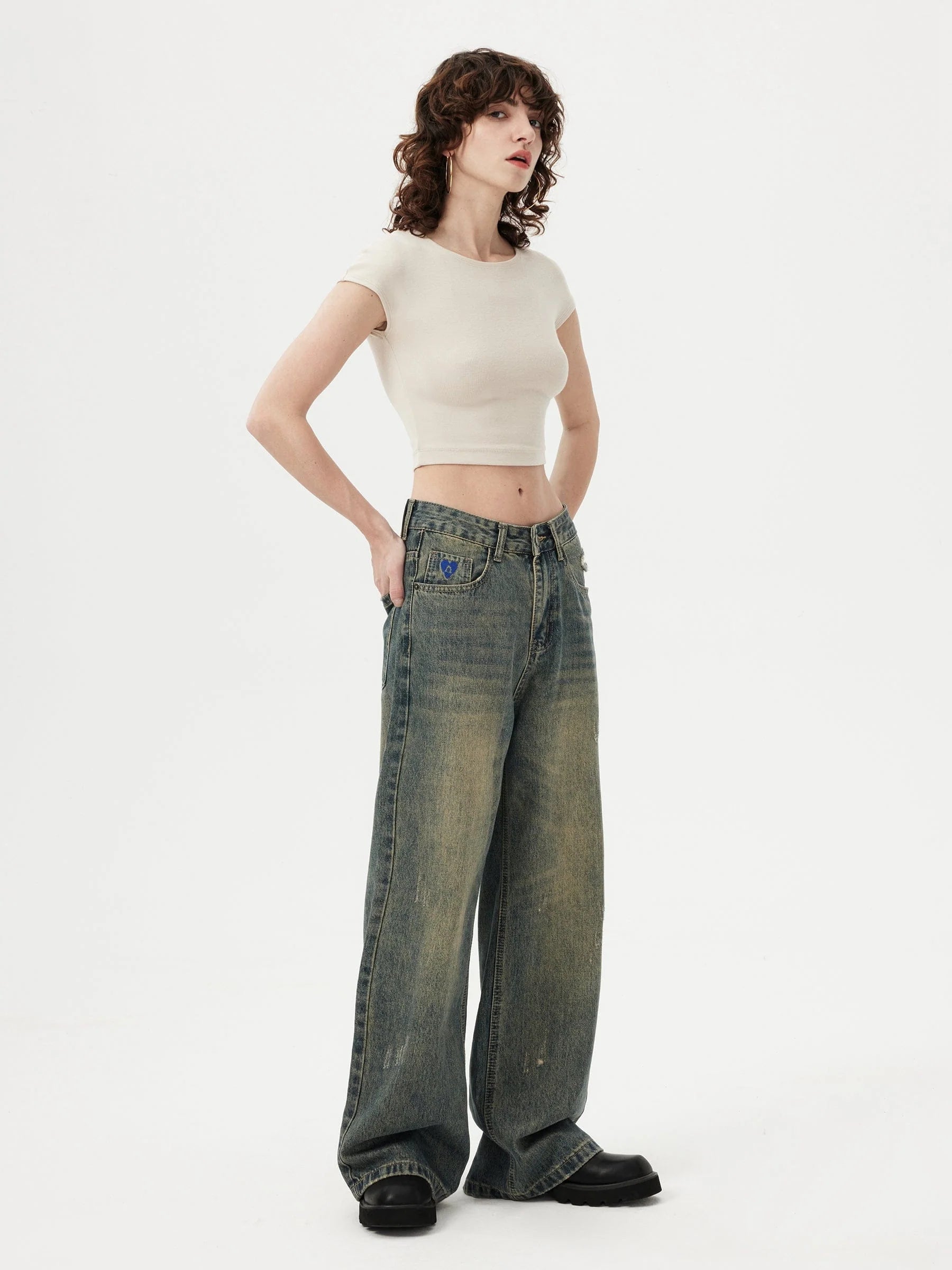 Aelfric Eden Solid Vintage Loose Jeans