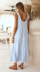 Jaliyah Midi Dress - Blue