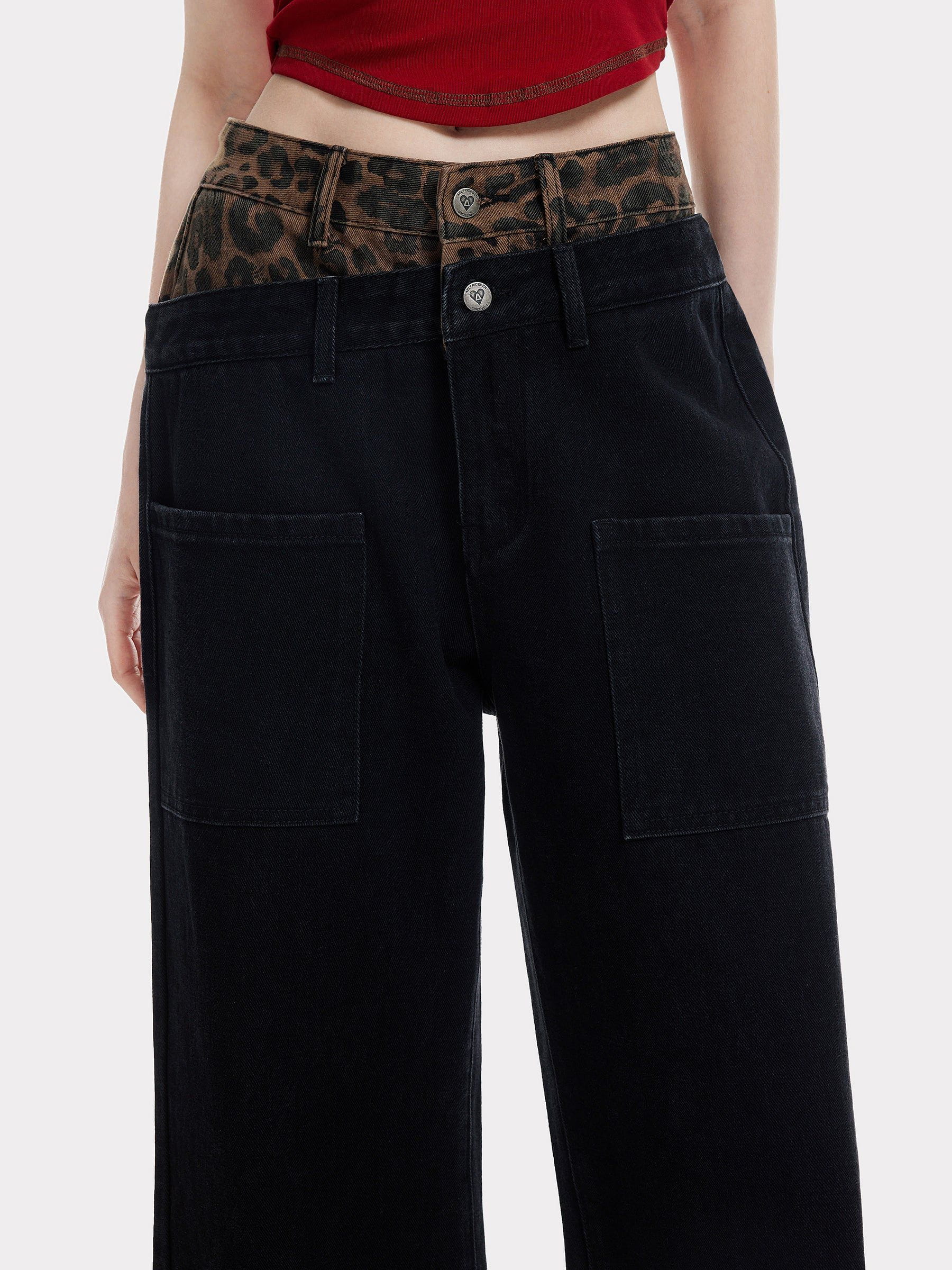 Aelfric Eden Leopard Print Sagging Jeans