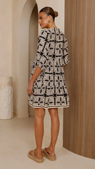 Tabitha Mini Dress - Cortana Print