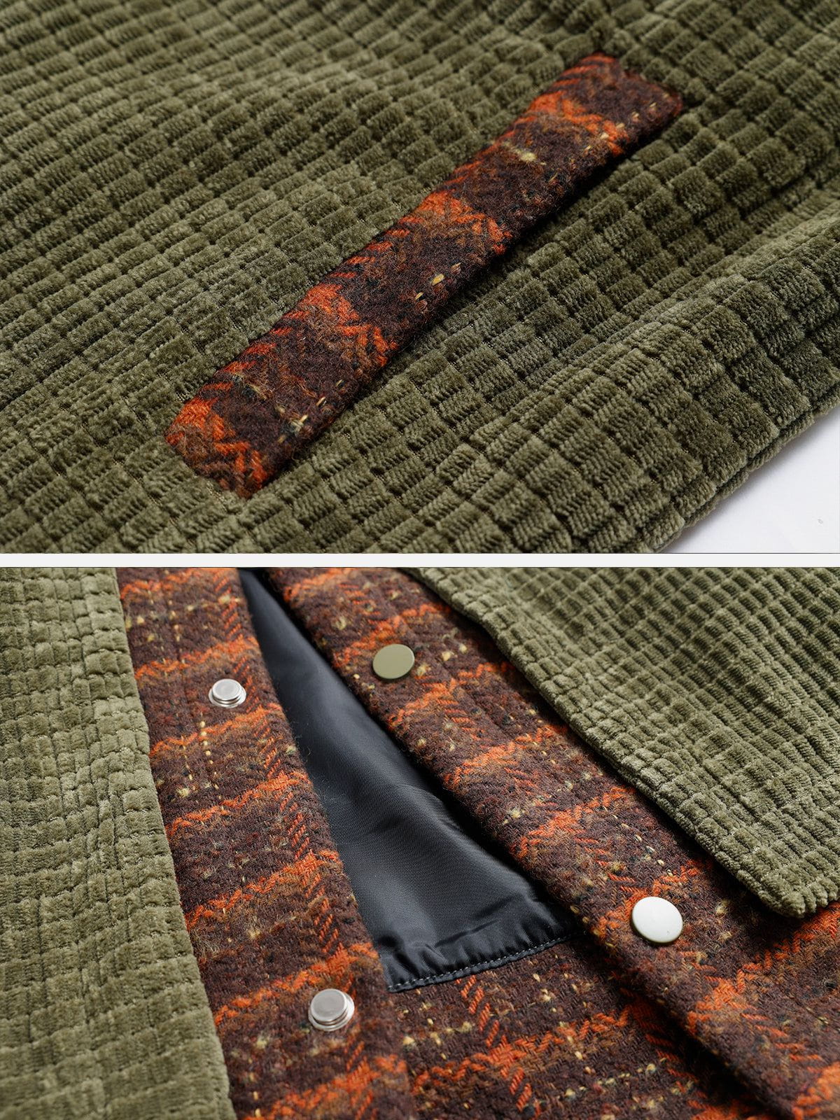 Aelfric Eden Corduroy Plaid Fake Two Jacket