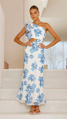 Amina Maxi Dress - Blue Rose