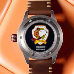 AVI-8 Flyboy Airmaster 40 Meca-Quartz Peanuts Snoopy Flying Ace Camel Brown Limited Edition
