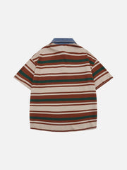Aelfric Eden Stripe Star Polo Tee