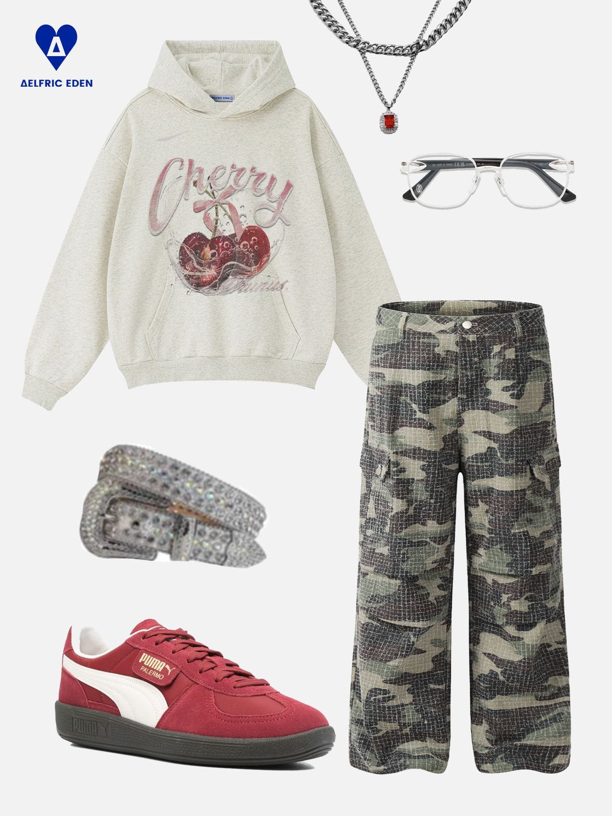 Aelfric Eden Cherry Print Hoodie