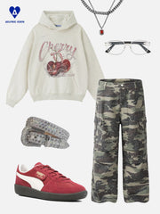Aelfric Eden Cherry Print Hoodie