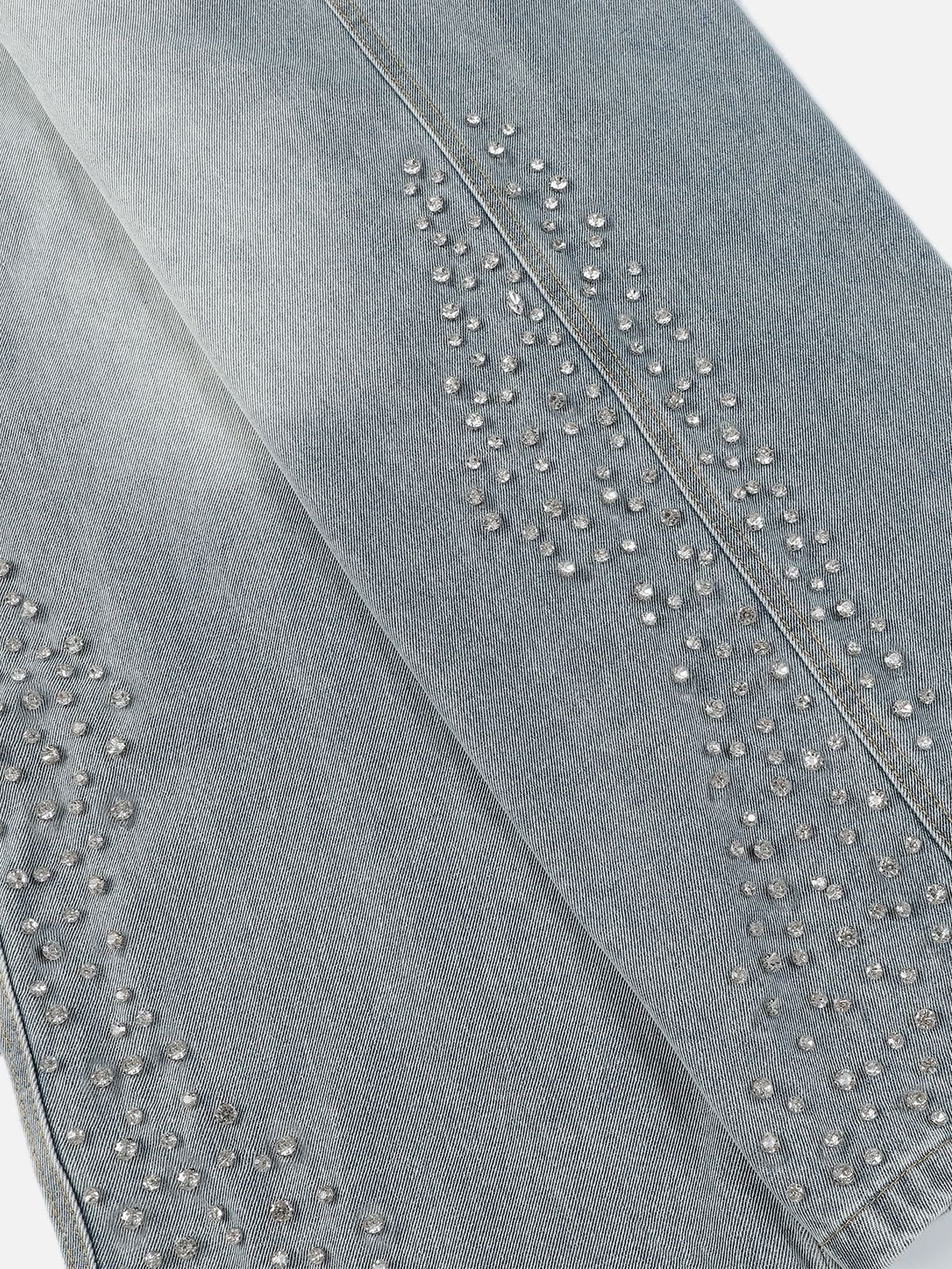 Aelfric Eden Side-Embellished Rhinestone Loose Jeans