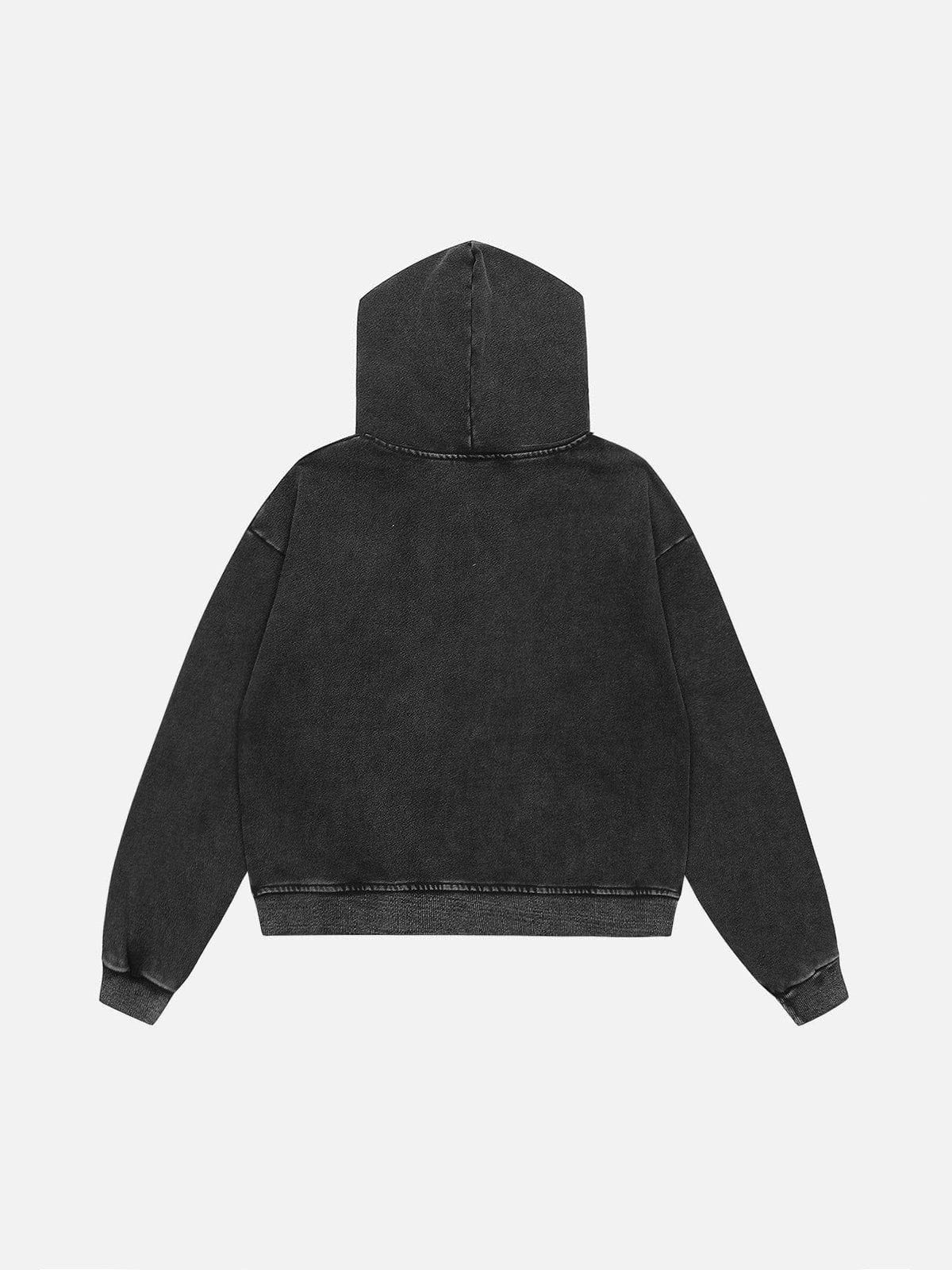 Aelfric Eden Washed Solid Zip Up Hoodie