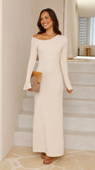 Soulina Knit Maxi Dress - Cream