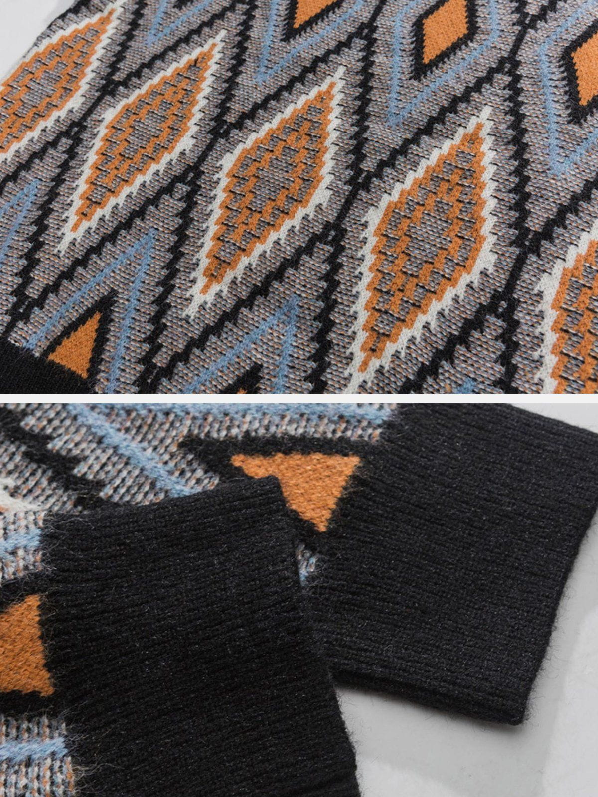 Aelfric Eden Ethnic Style Rhombus Sweater