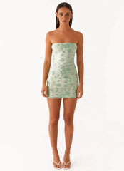 Moorey Beaded Mini Dress - Sage
