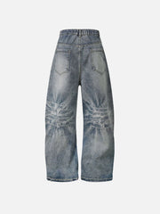 Aelfric Eden Deconstruction Patchwork Washed Barrel Jeans