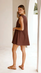 Vanessa Mini Dress - Chocolate
