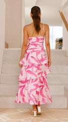 Nalani Maxi Dress - Pink Print