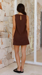 Madison Mini Dress - Brown