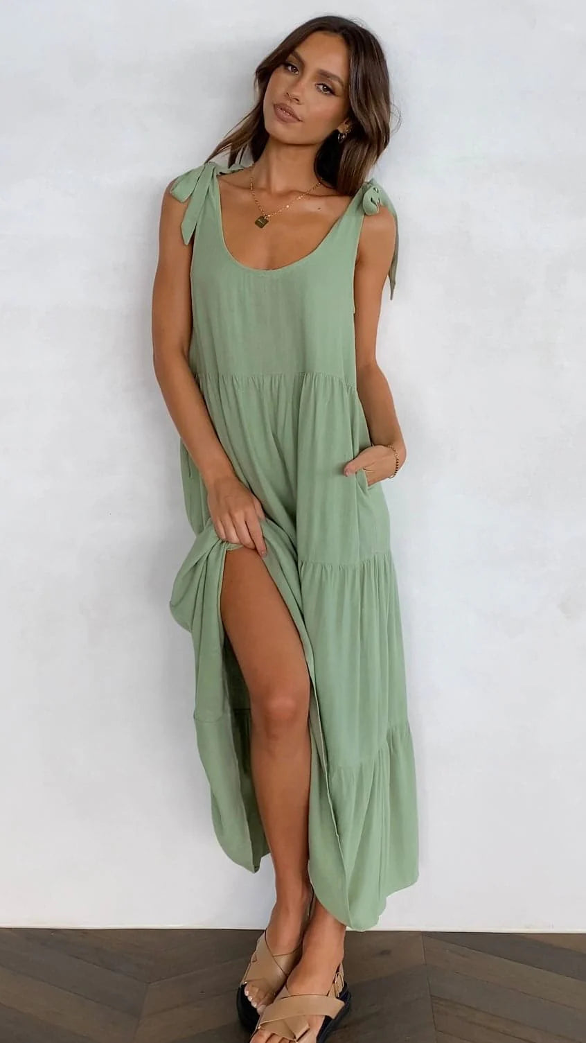 Jaliyah Midi Dress - Sage