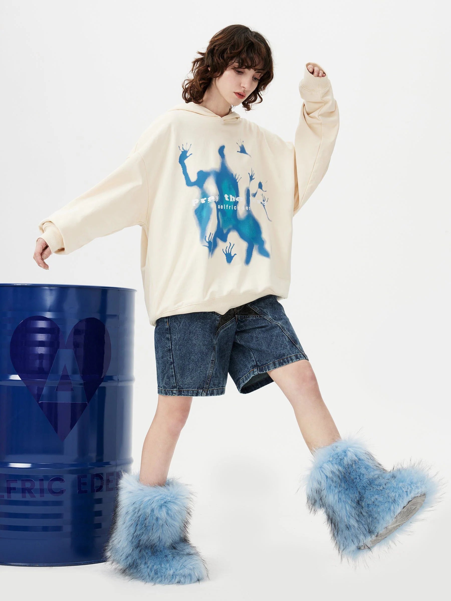 Aelfric Eden Abstraction Shadow Print Hoodie