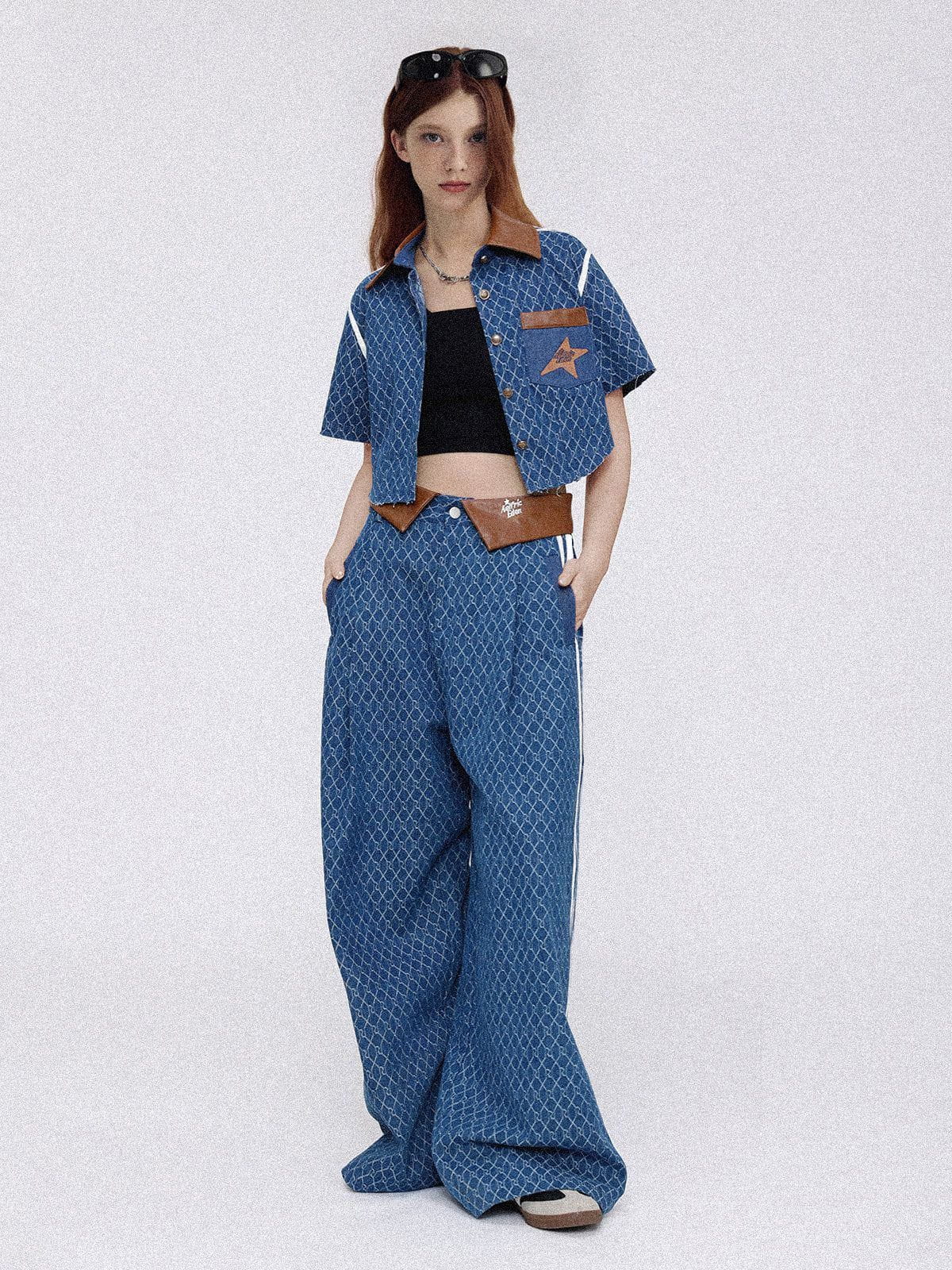 Aelfric Eden Vintage Denim Jacquard Baggy Jeans