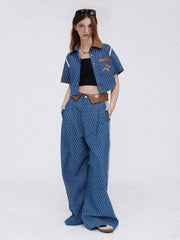 Aelfric Eden Vintage Denim Jacquard Baggy Jeans