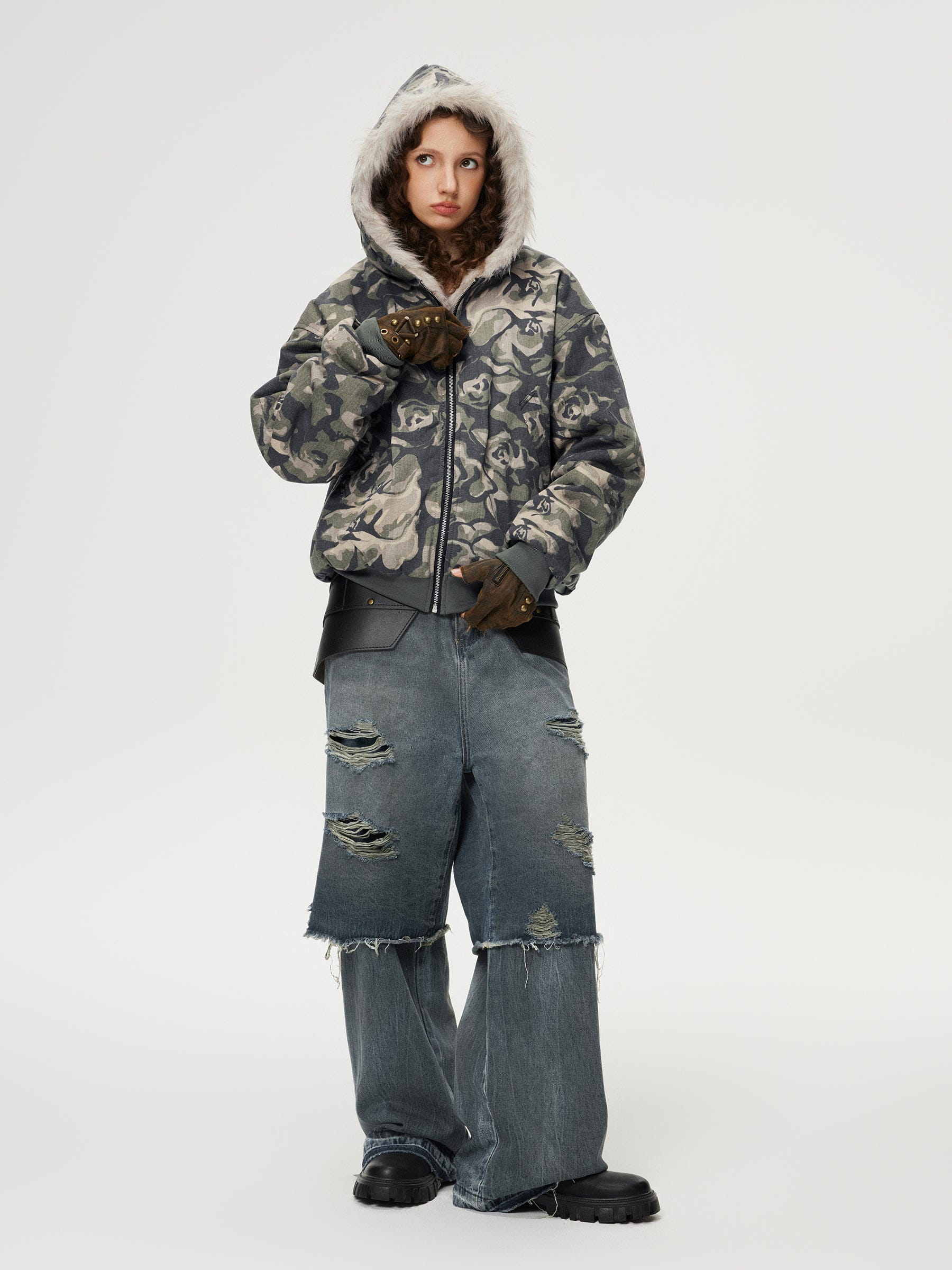 Aelfric Eden Camouflage Cropped Coat