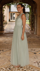 Talissa Tulle Maxi Dress - Sage