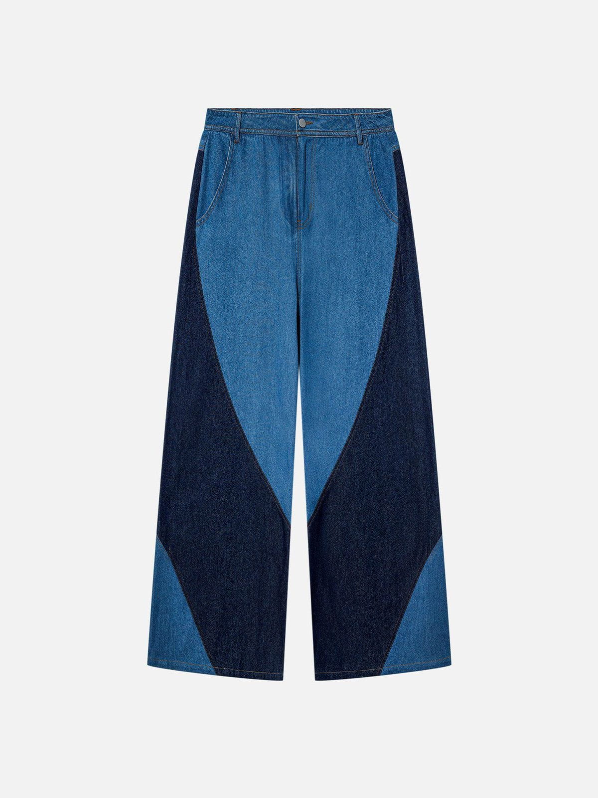 Aelfric Eden Color Blocking Patchwork Loose Jeans