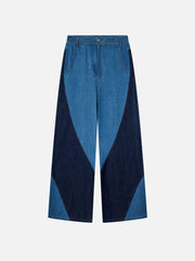 Aelfric Eden Color Blocking Patchwork Loose Jeans