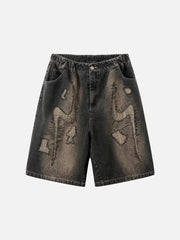 Aelfric Eden Applique Embroidery Baggy Jorts
