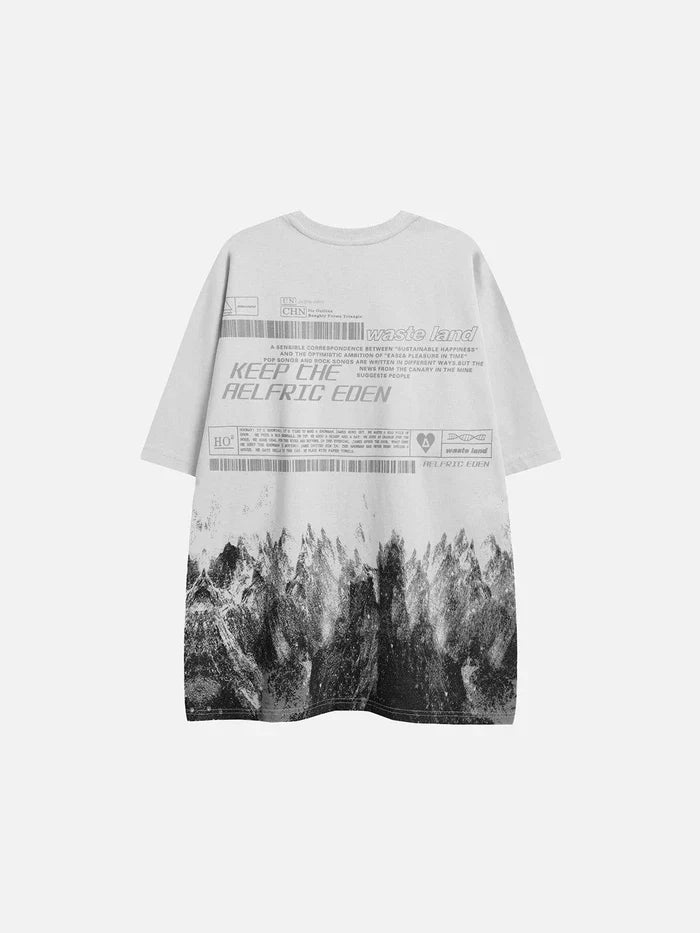 Aelfric Eden Snow Mountain Graffiti Graphic Tee