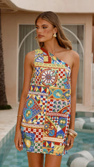 Rowena Mini Dress - Phaedra Print